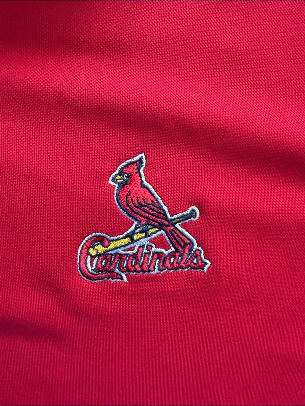 Antigua St. Louis Cardinals Red Polo Shirt Men's Size Medium MLB Baseball